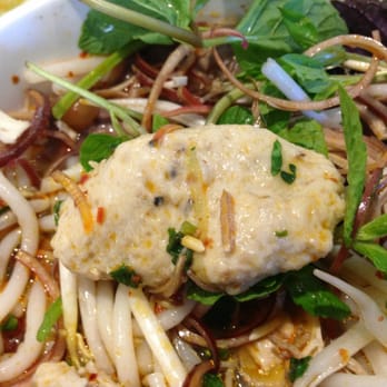 Ngự Bình Restaurant - This meat /fish ball thing in bun bo hue got a kick of spices !! Good! - Vietnamese Near Me - Westminster, California Ngự Bình Restaurant - This meat /fish ball thing in bun bo hue got a kick of spices !! Good! - Vietnamese Near Me - Westminster, California