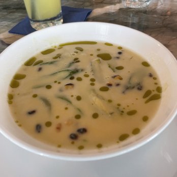 Lure Fishbar - Cold corn soup with asparagus - Bars Near Me - Chicago, Illinois Lure Fishbar - Cold corn soup with asparagus - Bars Near Me - Chicago, Illinois