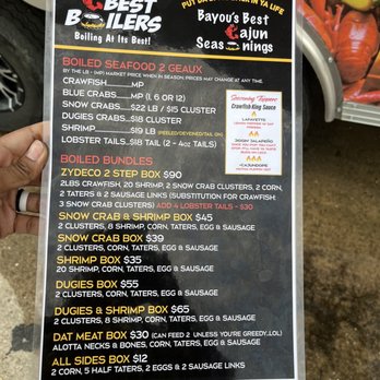Best Boilers - Menu - Seafood Near Me - Baton Rouge, Louisiana
