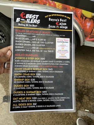 Menu photo 3 Best Boilers Baton Rouge, LA