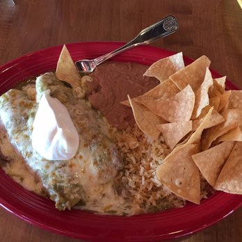 Figaro's Mexican Grill - My Chile Verde Enchilada Plate. - Mexican Near Me - Clovis, California