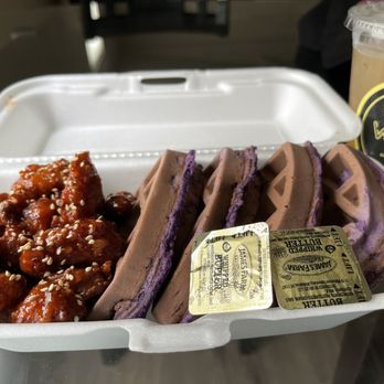 WEH? Asian Fusion - Interesting twist on chicken and waffles - Filipino Near Me - Austin, Texas WEH? Asian Fusion - Interesting twist on chicken and waffles - Filipino Near Me - Austin, Texas