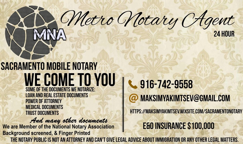 SACRAMENTO DELUXE MOBILE NOTARY Updated July 2024 8457 Misty Oak