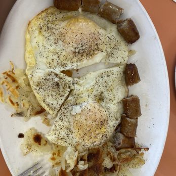 Yellow Rose Cafe - 06/11/24 - Sidewalk Special 2 eggs, 2 sausage, hash browns & toast $8.99 - Diners Near Me - Chicago, Illinois