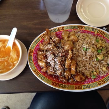 Soya Restaurant - Sesame Chicken with Fried Rice & Egg Drop Soup. - Chinese Near Me - El Paso, Texas Soya Restaurant - Sesame Chicken with Fried Rice & Egg Drop Soup. - Chinese Near Me - El Paso, Texas