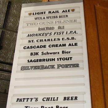 Wynkoop Brewing - Menu of beers while we were there in July 2008 - Pool Halls Near Me - Denver, Colorado