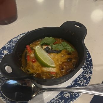 Tupelo Honey Southern Kitchen & Bar - Cup of Chicken Tortilla Soup - Southern Near Me - Charlotte, North Carolina Tupelo Honey Southern Kitchen & Bar - Cup of Chicken Tortilla Soup - Southern Near Me - Charlotte, North Carolina