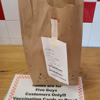 Five Guys - Food comes in a bag ...oh well for presentation ... - Burgers Near Me - Mililani, Hawaii Five Guys - Food comes in a bag ...oh well for presentation ... - Burgers Near Me - Mililani, Hawaii