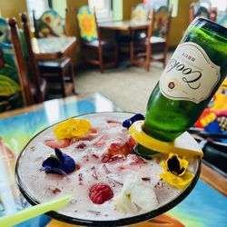 Los Pepe's Restaurant - 24k drink with fresh fruit yummmm