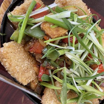 Uncle Chin's Kitchen - Uncle Chin's sizzling tofu with seafood sauce - Malaysian Near Me - Katy, Texas