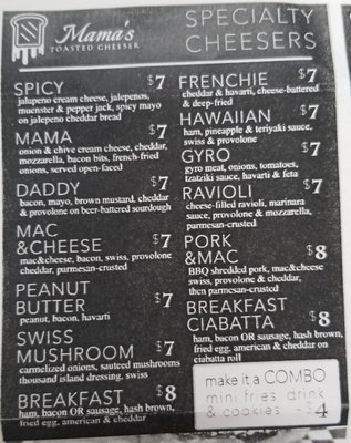 Menu photo 5 Mama's Toasted Cheeser Ogden, UT