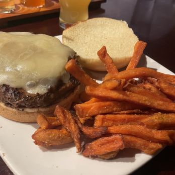 Bullfinch Brewpub - The Irishman with Side Sweet Fries - Brewpubs Near Me - Syracuse, New York