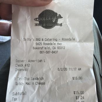 Salty's BBQ & Catering - Barbeque Near Me - Bakersfield, California