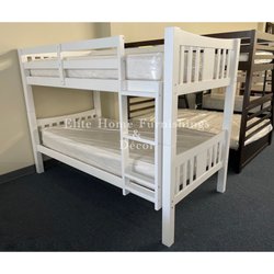 Elite Home Furnishings & Decor - White Twin/ Twin Bunkbed
