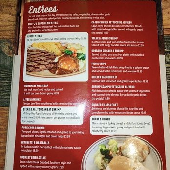 Billy J's Family Restaurant - A better picture of the menu - American Near Me - Fontana, California Billy J's Family Restaurant - A better picture of the menu - American Near Me - Fontana, California