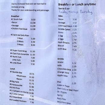 The North Spork - Updated price list as posted on their food truck. - Food Trucks Near Me - Post Falls, Idaho The North Spork - Updated price list as posted on their food truck. - Food Trucks Near Me - Post Falls, Idaho