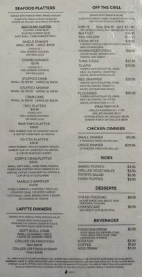 Menu photo 1 Marlie’s Restaurant French Settlement, LA Menu photo 1 Marlie’s Restaurant French Settlement, LA