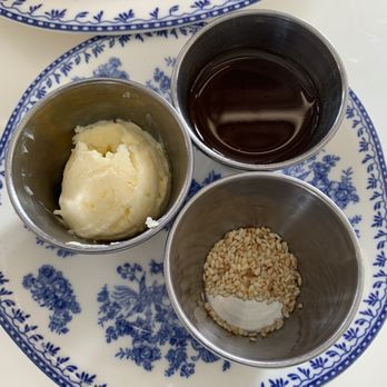 Sassafras - Butter, spicy maple syrup, and sesame seeds for the chicken... on the side - Southern Near Me - West Palm Beach, Florida Sassafras - Butter, spicy maple syrup, and sesame seeds for the chicken... on the side - Southern Near Me - West Palm Beach, Florida