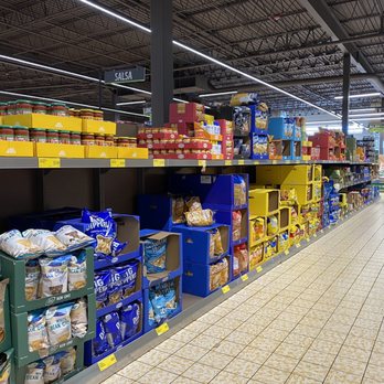 ALDI - a grocery store aisle with shelves full of food - Grocery Near Me - Columbus, Ohio