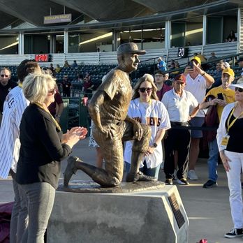 Phoenix Municipal Stadium - Bobby Winkles Statue unveiled by his family - Stadiums & Arenas Near Me - Phoenix, Arizona