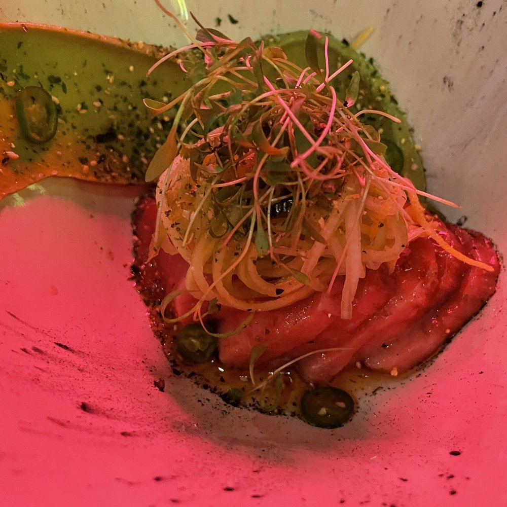 La Justina - Blue fin tuna shashimi - Mexican Near Me - Tijuana, BCN La Justina - Blue fin tuna shashimi - Mexican Near Me - Tijuana, BCN