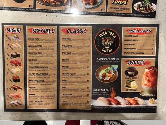 Menu photo 3 Tora Tora Sushi San Diego, CA