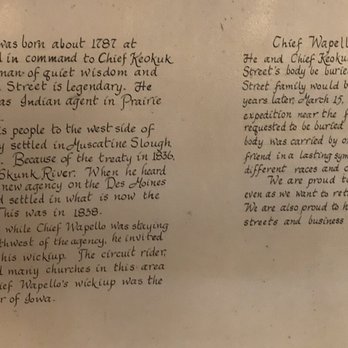 Chief Wapello Memorial Park - Landmarks & Historical Buildings Near Me - Agency, Iowa Chief Wapello Memorial Park - Landmarks & Historical Buildings Near Me - Agency, Iowa