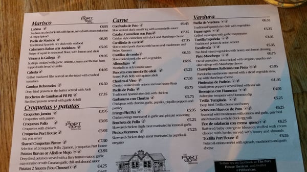 Menu photo 3 The Port House Ibericos Dundrum, D