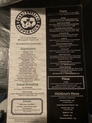 Menu photo 2 Garzanelli’s Supper Club Oglesby, IL Menu photo 2 Garzanelli’s Supper Club Oglesby, IL