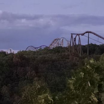 The Cliffs Resort - Silver Dollar City roller coasters seen from the deck - Resorts Near Me - Branson, Missouri The Cliffs Resort - Silver Dollar City roller coasters seen from the deck - Resorts Near Me - Branson, Missouri