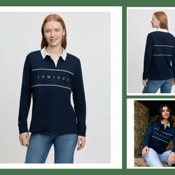Saddlers Row - LeMieux Women's Rochelle Rugby Shirt Ride the rugby shirt trend with this traditional take on a British classic...
