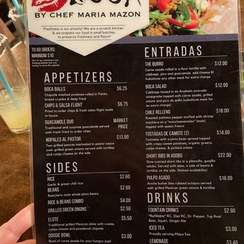 BOCA by Chef Maria Mazon - Menu - Mexican Near Me - Tucson, Arizona BOCA by Chef Maria Mazon - Menu - Mexican Near Me - Tucson, Arizona