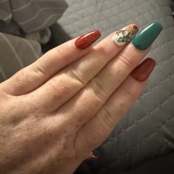 Classy Nail Spa - These are my Christmas nails I had done at classy nails spa by Tonya
