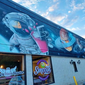Burger Heaven - Cool mural outside :D - Burgers Near Me - Portland, Connecticut