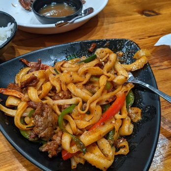 The Noodle Kitchen - Mongolian beef fried knife sliced noodles $12.99 - Chinese Near Me - Las Vegas, Nevada