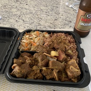 Cool Runnings Eatery - Curry goat, rice and peas, cabbage and ginger beer - Caribbean Near Me - White Plains, Maryland