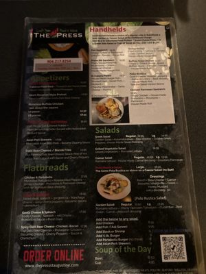 Menu photo 8 The Press Saint Augustine, FL