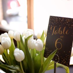 4 Seasons Flowers - The tulip centerpieces were perfectly open (I was worried they would be all closed and not complete the look I was going for)!