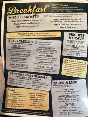Menu photo 3 Cross Roads Diner Stanton, MI
