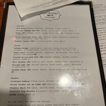 LeGrand Kitchen - Menu - New American Near Me - Norfolk, Virginia