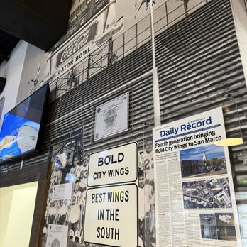 Bold City Wings - Wall with historic photos - Chicken Wings Near Me - Jacksonville, Florida Bold City Wings - Wall with historic photos - Chicken Wings Near Me - Jacksonville, Florida