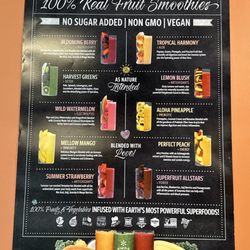 Bite Cafe - Smoothie Menu