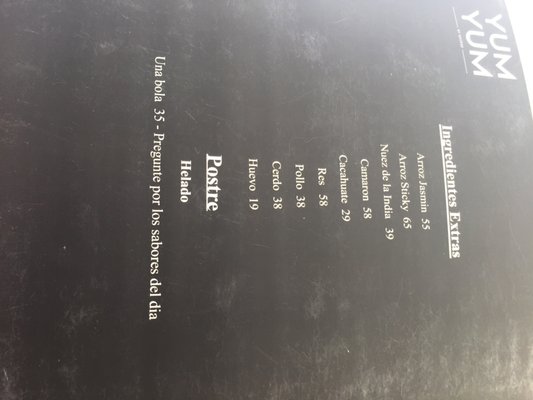 Menu photo 5 Yum Yum San Lorenzo Ometepec, PUE Menu photo 5 Yum Yum San Lorenzo Ometepec, PUE
