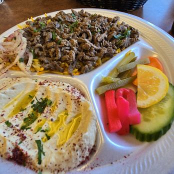 Mr Shawarma - Beef shawarma with hummus and rice - Mediterranean Near Me - Nicholasville, Kentucky
