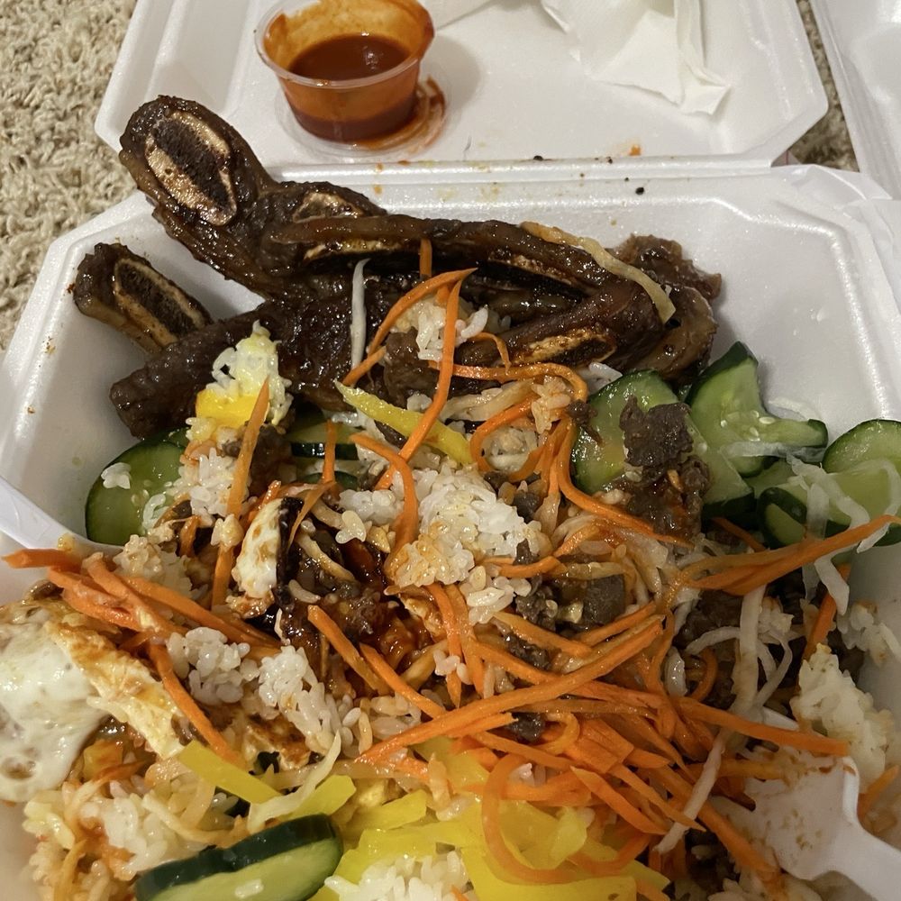 Korean Kitchen - Bi bim bap mixed with kalbi - Korean Near Me - Killeen, Texas