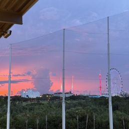 Sunset and view