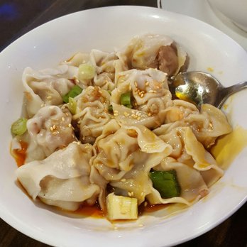 Mama Dough - Shrimp Wonton in Spicy Sichuan Sauce - Chinese Near Me - Kent, Washington Mama Dough - Shrimp Wonton in Spicy Sichuan Sauce - Chinese Near Me - Kent, Washington