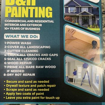 D&H Painting - Brochure attached listing D & H services. - Painters Near Me - Sacramento, California D&H Painting - Brochure attached listing D & H services. - Painters Near Me - Sacramento, California