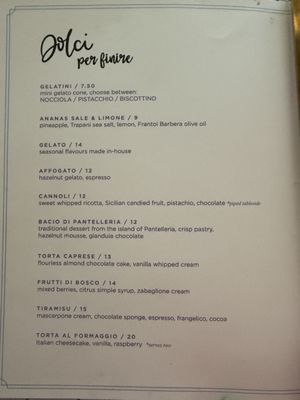 Menu photo 3 Oretta Toronto, ON Menu photo 3 Oretta Toronto, ON