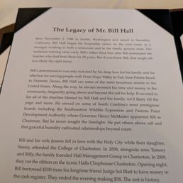 The legacy of Bill Hall The legacy of Bill Hall